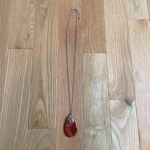 Fashion jewelry necklace. Stone pendant.